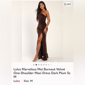 Lulu's Dark Plum One-Shoulder Maxi Dress